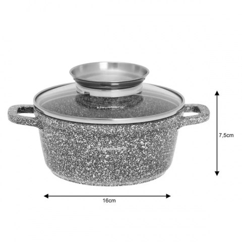 GARNEK MARMURKOWY 1,3L 16cm KLAUSBERG KB-7519 GARNEK MARMURKOWY 1,3L 16cm KLAUSBERG KB-7519