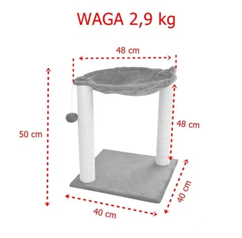 HAMAK STOJĄCY DRAPAK LEGOWISKO DLA KOTA BRĄZOWY HAMAK STOJĄCY DRAPAK LEGOWISKO DLA KOTA BRĄZOWY