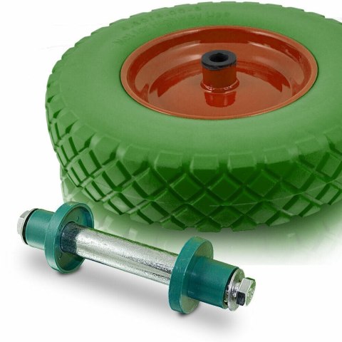 Koło do taczki 400 mm zielone Koło do taczki 400 mm zielone