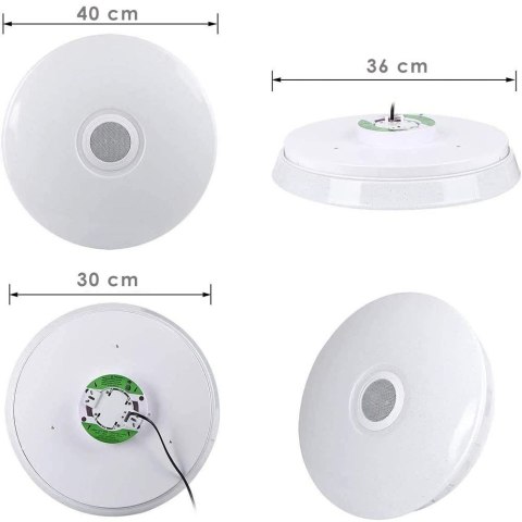 Lampa sufitowa z głośnikiem bluetooth SMART APP Lampa sufitowa z głośnikiem bluetooth SMART APP