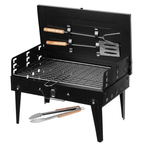 MINI GRILL WĘGLOWY TURYSTYCZNY PRZENOŚNY WALIZKA 2644 MINI GRILL WĘGLOWY TURYSTYCZNY PRZENOŚNY WALIZKA 2644