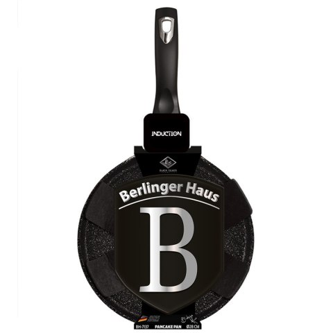 PATELNIA GRANITOWA DO NALEŚNIKÓW 28cm BERLINGER HAUS BH-7137 BLACK ROSE PATELNIA GRANITOWA DO NALEŚNIKÓW 28cm BERLINGER HAUS BH-7137 BLACK ROSE