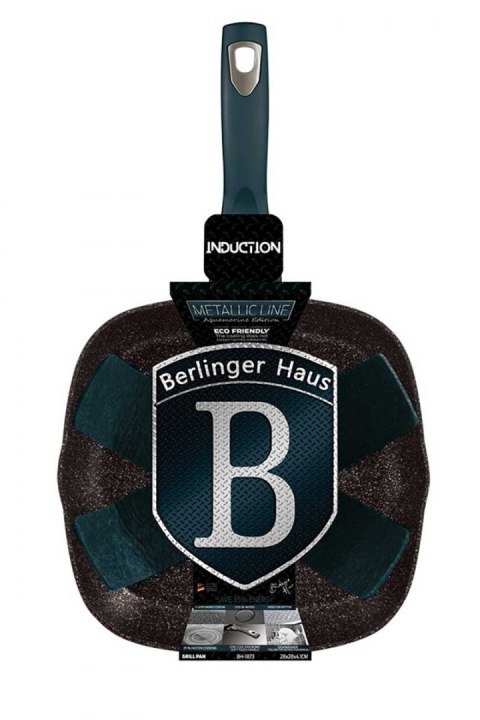 PATELNIA GRANITOWA GRILLOWA 28 cm BERLINGER HAUS AQUAMARINE BH-1873 PATELNIA GRANITOWA GRILLOWA 28 cm BERLINGER HAUS AQUAMARINE BH-1873