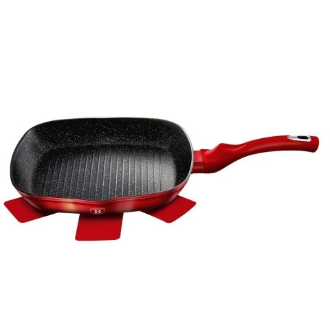 PATELNIA GRANITOWA GRILLOWA 28cm BERLINGER HAUS RED METALLIC LINE BH-1271 PATELNIA GRANITOWA GRILLOWA 28cm BERLINGER HAUS RED METALLIC LINE BH-1271