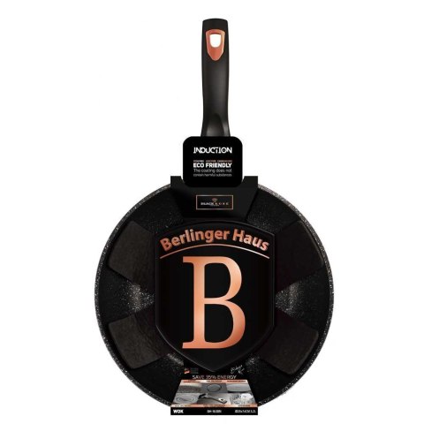 PATELNIA GRANITOWA WOK 28cm BERLINGER HAUS BLACK ROSE BH-1638 PATELNIA GRANITOWA WOK 28cm BERLINGER HAUS BLACK ROSE BH-1638