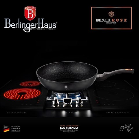 PATELNIA GRANITOWA WOK 28cm BERLINGER HAUS BLACK ROSE BH-1638 PATELNIA GRANITOWA WOK 28cm BERLINGER HAUS BLACK ROSE BH-1638