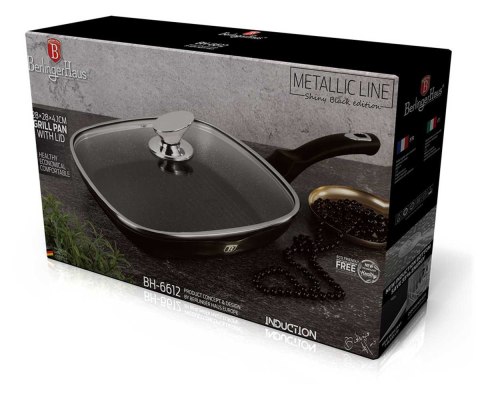 PATELNIA GRILLOWA 28cm BERLINGER HAUS BH-6612 SHINY BLACK PATELNIA GRILLOWA 28cm BERLINGER HAUS BH-6612 SHINY BLACK