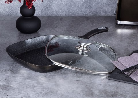 PATELNIA GRILLOWA 28cm BERLINGER HAUS BH-6612 SHINY BLACK PATELNIA GRILLOWA 28cm BERLINGER HAUS BH-6612 SHINY BLACK