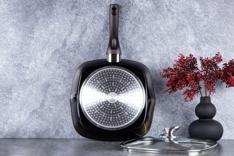 PATELNIA GRILLOWA 28cm BERLINGER HAUS BH-6612 SHINY BLACK PATELNIA GRILLOWA 28cm BERLINGER HAUS BH-6612 SHINY BLACK