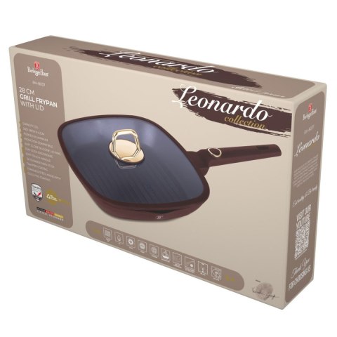 PATELNIA GRILLOWA TYTANOWA Z POKRYWĄ 28cm BERLINGER HAUS BH-8037 LEONARDO PATELNIA GRILLOWA TYTANOWA Z POKRYWĄ 28cm BERLINGER HAUS BH-8037 LEONARDO
