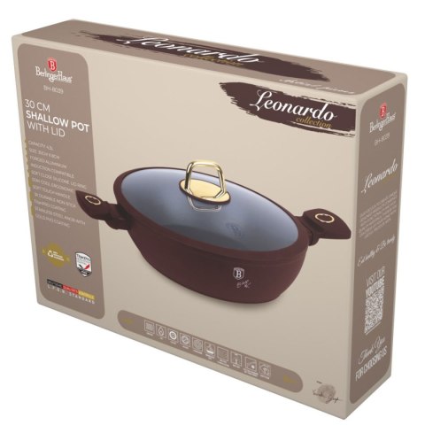 PŁASKI GARNEK TYTANOWY Z POKRYWĄ 30cm BERLINGER HAUS BH-8039 LEONARDO PŁASKI GARNEK TYTANOWY Z POKRYWĄ 30cm BERLINGER HAUS BH-8039 LEONARDO