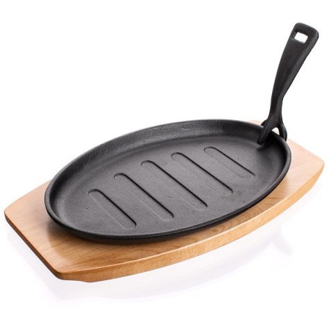 PÓŁMISEK PATELNIA ŻELIWNA GRILLOWA Z DESKĄ BANQUET GRADA PÓŁMISEK PATELNIA ŻELIWNA GRILLOWA Z DESKĄ BANQUET GRADA