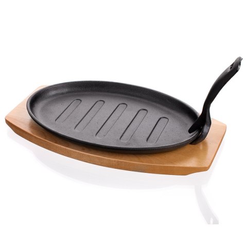 PÓŁMISEK PATELNIA ŻELIWNA GRILLOWA Z DESKĄ BANQUET GRADA PÓŁMISEK PATELNIA ŻELIWNA GRILLOWA Z DESKĄ BANQUET GRADA