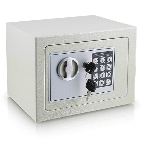 SEJF ELEKTRONICZNY MINI BIUROWY JASNY SZARY SEJF ELEKTRONICZNY MINI BIUROWY JASNY SZARY