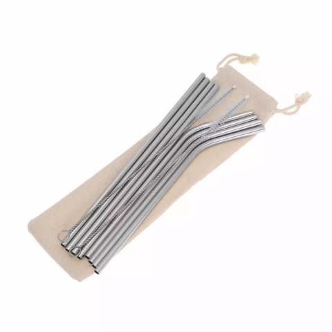 SŁOMKI METALOWE DO NAPOJÓW KINGHOFF 8szt. + ETUI KH-1357 SŁOMKI METALOWE DO NAPOJÓW KINGHOFF 8szt. + ETUI KH-1357