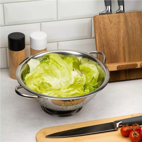 STALOWY DURSZLAK 24cm Z UCHWYTAMI KINGHOFF KH-1235 STALOWY DURSZLAK 24cm Z UCHWYTAMI KINGHOFF KH-1235