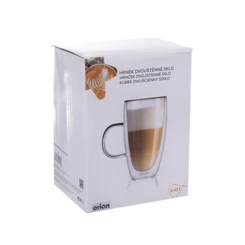 SZKLANKA TERMICZNA 430ML Z PODWÓJNĄ SCIANKĄ DO LATTE SZKLANKA TERMICZNA 430ML Z PODWÓJNĄ SCIANKĄ DO LATTE