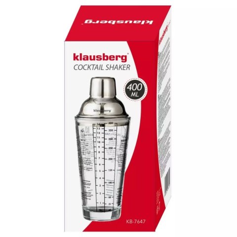 SZKLANY SHAKER BARMAŃSKI 400ml Z PRZEPISAMI KLAUSBERG KB-7647 SZKLANY SHAKER BARMAŃSKI 400ml Z PRZEPISAMI KLAUSBERG KB-7647