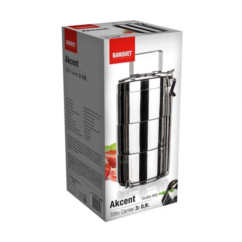 TERMOS OBIADOWY 3 x 900ml BANQUET AKCENT TERMOS OBIADOWY 3 x 900ml BANQUET AKCENT