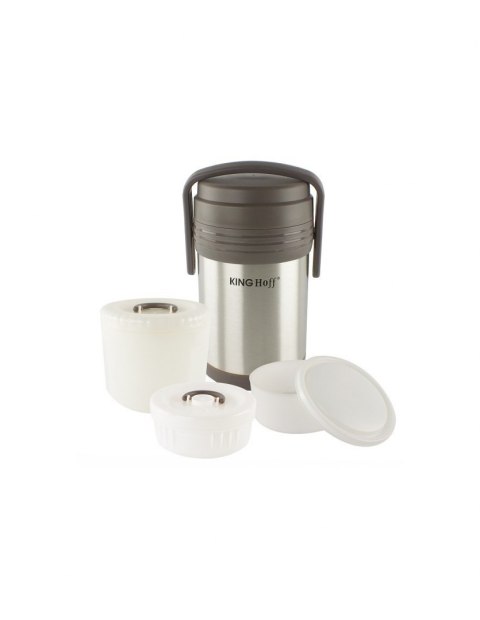 TERMOS OBIADOWY KINGHOFF 1,5L + 3 POJEMNIKI KH-4075 TERMOS OBIADOWY KINGHOFF 1,5L + 3 POJEMNIKI KH-4075