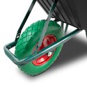 Taczka ogrodowa 100L 250kg misa PVC zielone koło PU