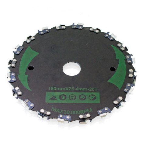 Tarcza tnąca łańcuchowa do kosy spalinowej 180mm Tarcza tnąca łańcuchowa do kosy spalinowej 180mm