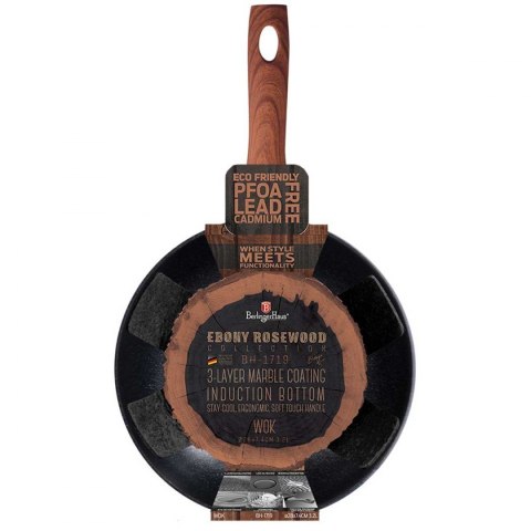 WOK GRANITOWY 28cm BERLINGER HAUS BH-1719 EBONY ROSEWOOD WOK GRANITOWY 28cm BERLINGER HAUS BH-1719 EBONY ROSEWOOD