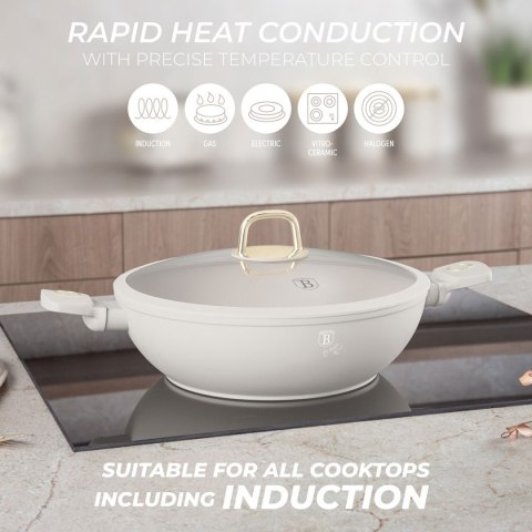 WOK TYTANOWY Z POKRYWĄ 30cm BERLINGER HAUS BH-8065 SAHARA WOK TYTANOWY Z POKRYWĄ 30cm BERLINGER HAUS BH-8065 SAHARA