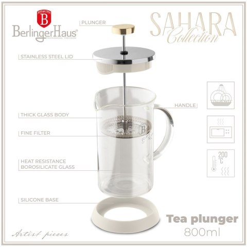 ZAPARZACZ TŁOKOWY DO KAWY HERBATY 800ml BERLINGER HAUS BH-8587 SAHARA ZAPARZACZ TŁOKOWY DO KAWY HERBATY 800ml BERLINGER HAUS BH-8587 SAHARA