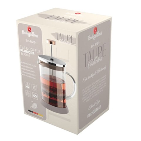 ZAPARZACZ TŁOKOWY DO KAWY HERBATY 800ml BERLINGER HAUS BH-8589 TAUPE ZAPARZACZ TŁOKOWY DO KAWY HERBATY 800ml BERLINGER HAUS BH-8589 TAUPE