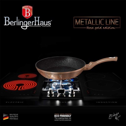 ZESTAW 3 PATELNI GRANITOWYCH BERLINGER HAUS ROSE GOLD LINE BH-6195 ZESTAW 3 PATELNI GRANITOWYCH BERLINGER HAUS ROSE GOLD LINE BH-6195