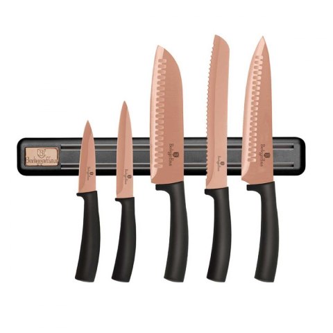 ZESTAW 5 NOŻY KUCHENNYCH Z LISTWĄ BERLINGER HAUS BH-2614 ROSE GOLD ZESTAW 5 NOŻY KUCHENNYCH Z LISTWĄ BERLINGER HAUS BH-2614 ROSE GOLD