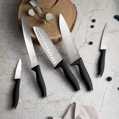 ZESTAW 5 NOŻY KUCHENNYCH Z LISTWĄ BERLINGER HAUS BH-2943 MATTE BLACK ZESTAW 5 NOŻY KUCHENNYCH Z LISTWĄ BERLINGER HAUS BH-2943 MATTE BLACK