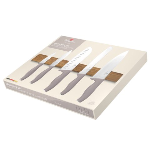 ZESTAW 5 NOŻY KUCHENNYCH Z LISTWĄ BERLINGER HAUS BH-2946 TAUPE ZESTAW 5 NOŻY KUCHENNYCH Z LISTWĄ BERLINGER HAUS BH-2946 TAUPE