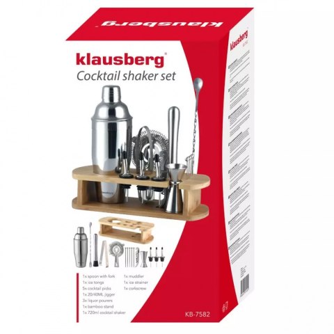 ZESTAW BARMAŃSKI 16 ELEMENTÓW KLAUSBERG KB-7582 ZESTAW BARMAŃSKI 16 ELEMENTÓW KLAUSBERG KB-7582