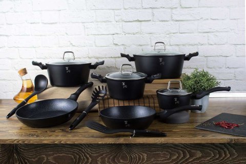 ZESTAW GARNKÓW GRANITOWYCH 15 elem. BERLINGER HAUS BH-6155 BLACK SILVER ZESTAW GARNKÓW GRANITOWYCH 15 elem. BERLINGER HAUS BH-6155 BLACK SILVER