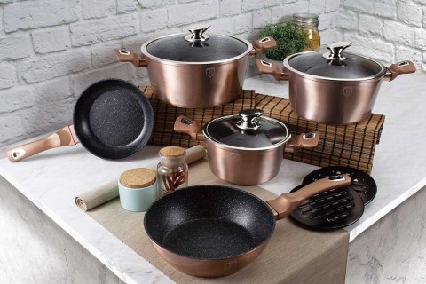 ZESTAW GARNKÓW GRANITOWYCH BERLINGER HAUS BH-6161 ROSE GOLD 17 ELEM. ZESTAW GARNKÓW GRANITOWYCH BERLINGER HAUS BH-6161 ROSE GOLD 17 ELEM.
