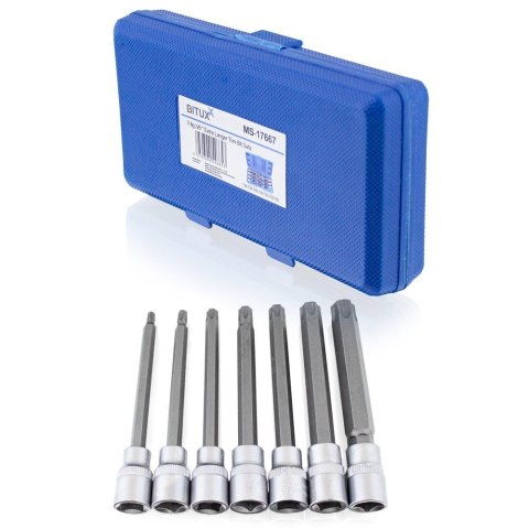 Zestaw Długich Nasadek TORX SPLINE XZN HEX 3/8" 110mm 21 el. Zestaw Długich Nasadek TORX SPLINE XZN HEX 3/8" 110mm 21 el.