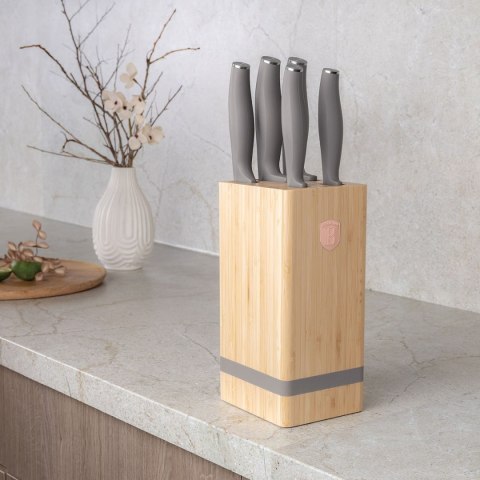 ZESTAW NOŻY BERLINGER HAUS BH-2974 TAUPE W BLOKU BAMBUSOWYM ZESTAW NOŻY BERLINGER HAUS BH-2974 TAUPE W BLOKU BAMBUSOWYM