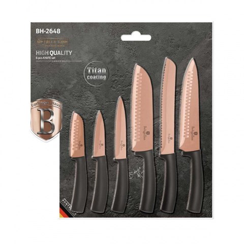 ZESTAW NOŻY KUCHENNYCH BERLINGER HAUS BH-2648 ROSE GOLD ZESTAW NOŻY KUCHENNYCH BERLINGER HAUS BH-2648 ROSE GOLD