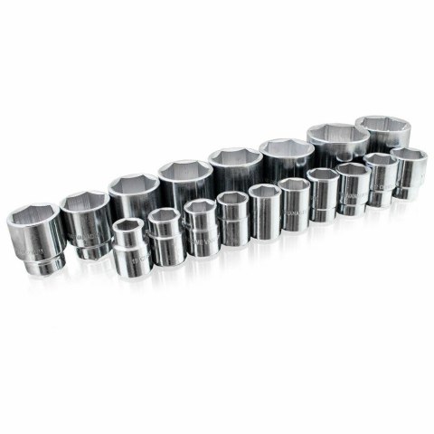 Zestaw kluczy nasadowych 19-60mm z grzechotką 23 elementy Zestaw kluczy nasadowych 19-60mm z grzechotką 23 elementy