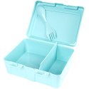 POJEMNIK ŚNIADANIOWY Z PRZEGRODĄ I SZTUĆCAMI / LUNCHBOX ŚNIADANIÓWKA KWIATY 1 L