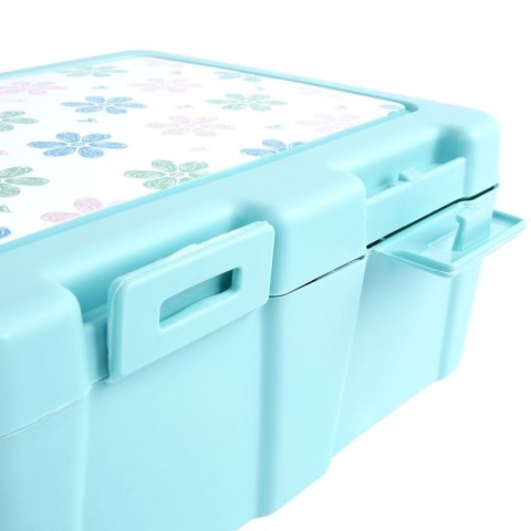 POJEMNIK ŚNIADANIOWY Z PRZEGRODĄ I SZTUĆCAMI / LUNCHBOX ŚNIADANIÓWKA KWIATY 1 L POJEMNIK ŚNIADANIOWY Z PRZEGRODĄ I SZTUĆCAMI / LUNCHBOX ŚNIADANIÓWKA KWIATY 1 L