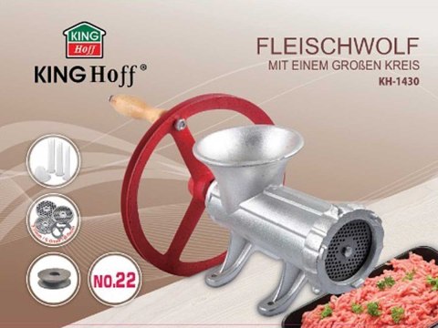 ŻELIWNA MASZYNKA #22 DO MIELENIA MIĘSA KINGHOFF KH-1430 ŻELIWNA MASZYNKA #22 DO MIELENIA MIĘSA KINGHOFF KH-1430