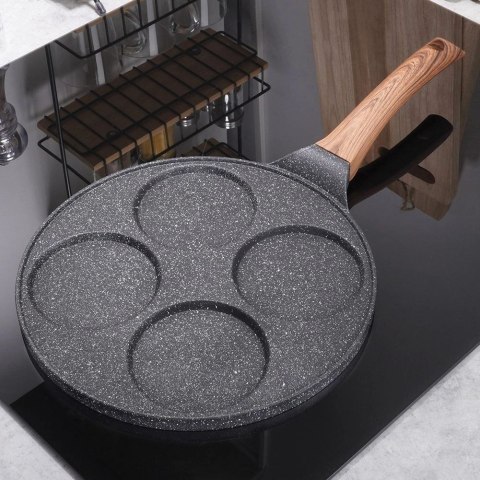 Patelnia do jajek granitowa 4 otwory BLACK&WOOD 26 cm Patelnia do jajek granitowa 4 otwory BLACK&WOOD 26 cm