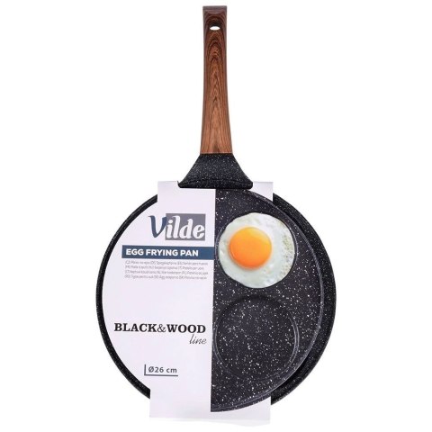 Patelnia do jajek granitowa 4 otwory BLACK&WOOD 26 cm Patelnia do jajek granitowa 4 otwory BLACK&WOOD 26 cm