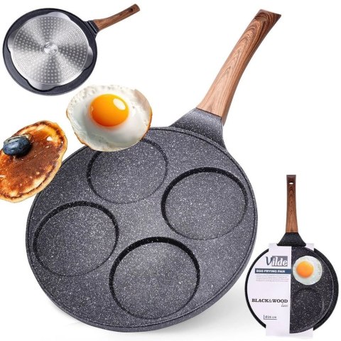 Patelnia do jajek granitowa 4 otwory BLACK&WOOD 26 cm Patelnia do jajek granitowa 4 otwory BLACK&WOOD 26 cm