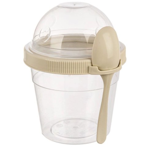 Pojemnik kubek na jogurt z łyżeczką lunchbox 400 ml Pojemnik kubek na jogurt z łyżeczką lunchbox 400 ml