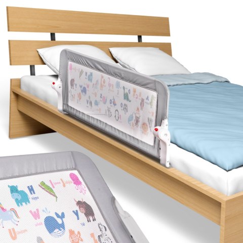 Barierka osłona ochronna do łóżka otwierana 90cm zwierzęta Barierka osłona ochronna do łóżka otwierana 90cm zwierzęta