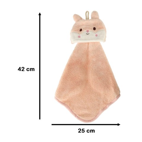 Ręcznik ręczniczek do rąk dla dzieci do przedszkola 42x25cm różowy królik Ręcznik ręczniczek do rąk dla dzieci do przedszkola 42x25cm różowy królik